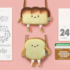 Cartoon Bread Shape Tote Bag Shoulder Bag for Students