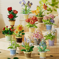 Children's Succulent Flower Building Blocks Toy Set