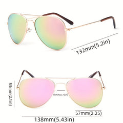 Top Bar Aviator Sunglasses Metal Frame UV400