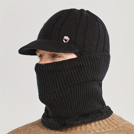 Winter Warm Hat Knitted Beanie with Ear Protection