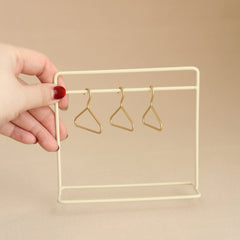 Mini Coat Rack Set with 3 Hangers - Golden Finish