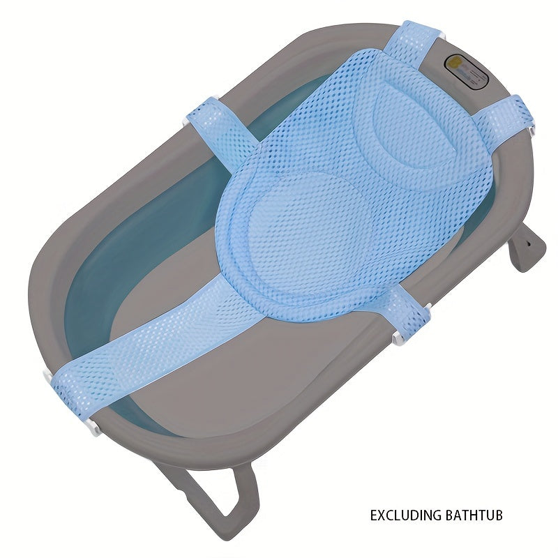 Soft & Breathable Kids Bath Support Net - Pink/Green Star Pattern