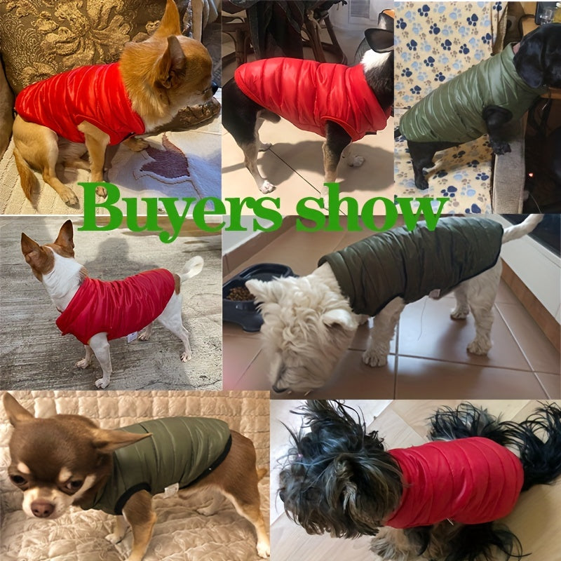Pet Dog Vest Jacket Cold Weather Coats Small Medium Dogs Cats