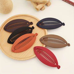 6pcs Thick Twisting Hair Clip Frosted Texture Hair Clip Solid Accessories