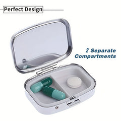 Grandma Pill Organizer Metal Dual Compartment 1pc