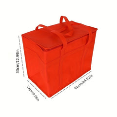 Large Red Insulated Bag Aluminum Foil Cooler Lunch Bag