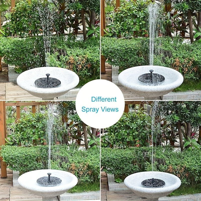 Solar Bird Bath Fountain Pump with 7 Nozzles Stand