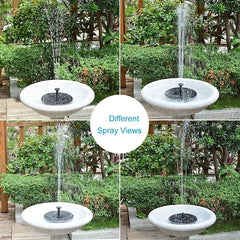 Solar Bird Bath Fountain Pump with 7 Nozzles Stand