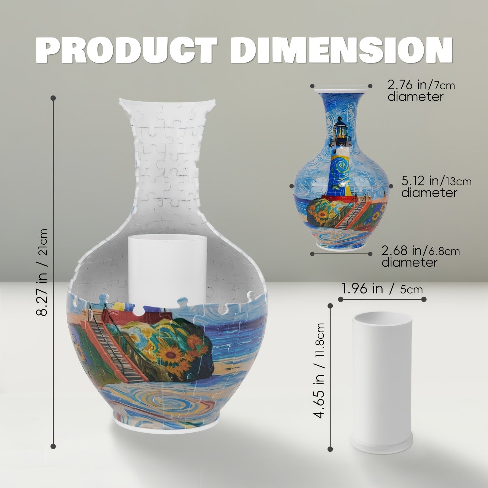 3D Puzzle Vase with 164 Curved Pieces Ideal Gift