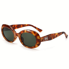 Men's Oval Frame Sunglasses UV Protection