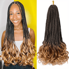 Long Braids Curly Ends Crochet Hair Extensions 35 1pack