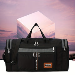 Large Capacity Weekender Tote Bag Nylon Lightweight Luggage Bag