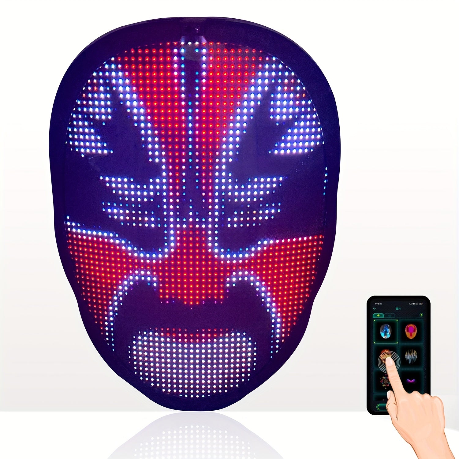 LED Lighted Face Transforming Mask for Fun Parties