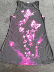 Butterfly Print Princess Dress for Girls