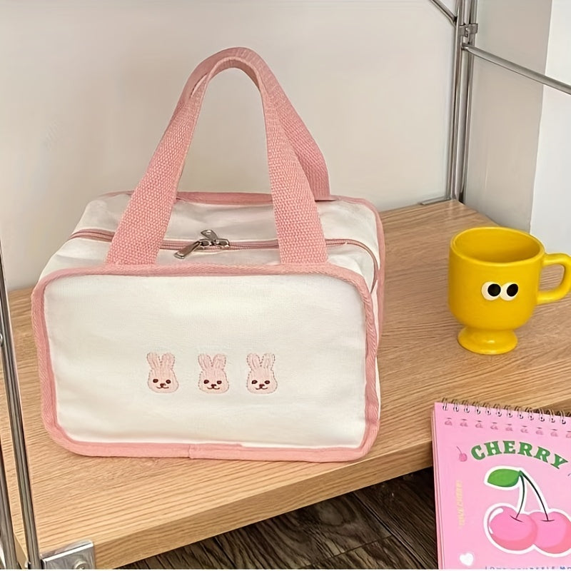 Little Bear Thermal Bag Mommy Handbag Baby Travel Double Insulation Bento Bag