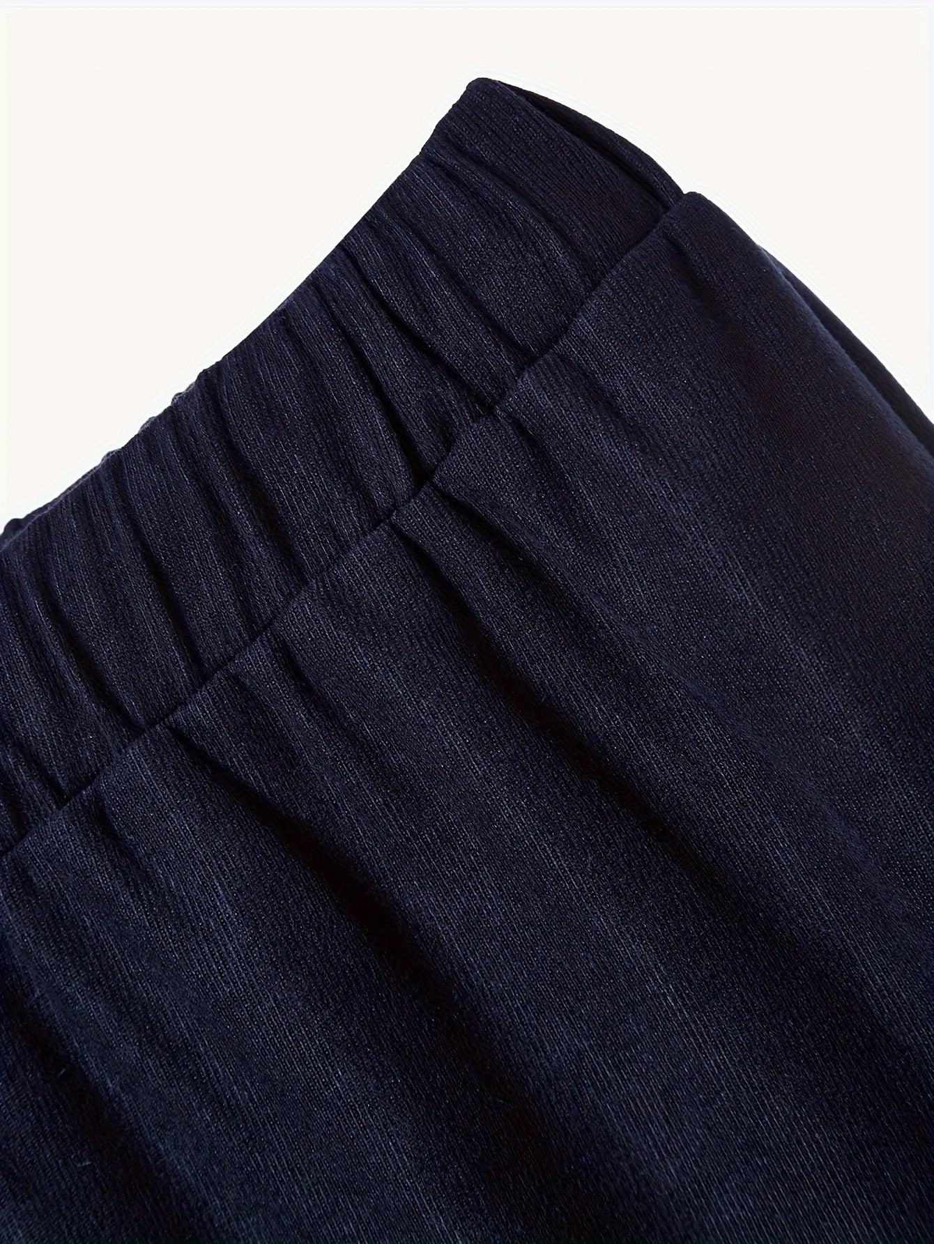 Women's Plus Solid Elastic Waist Wide Leg Loose Trousers