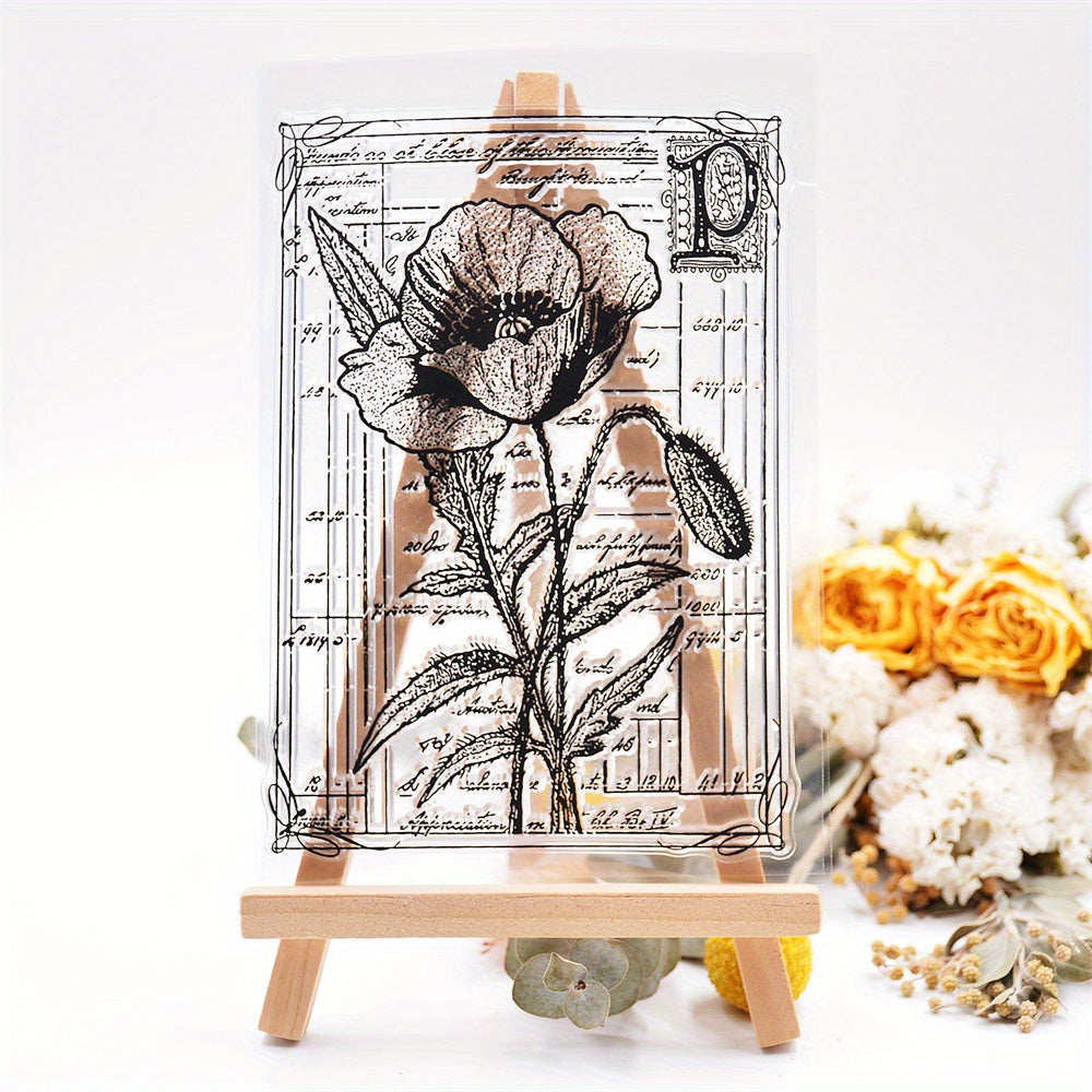Flower Background Transparent Stamps for DIY Scrapbook
