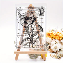 Flower Background Transparent Stamps for DIY Scrapbook