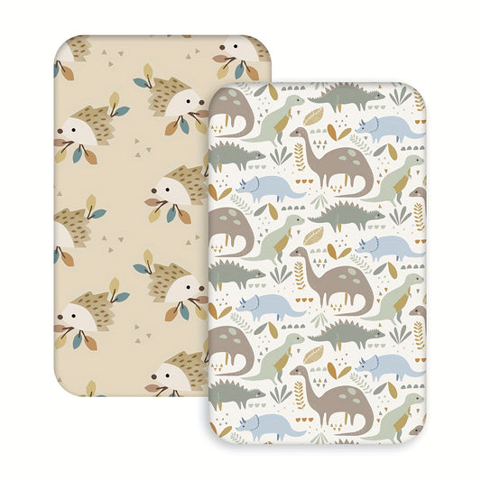 2pcs Soft Polyester Bassinet Sheets Elasticized Crib Sheets