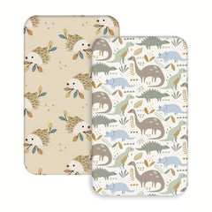 2pcs Soft Polyester Bassinet Sheets Elasticized Crib Sheets