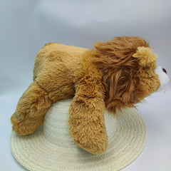 Lion Plush Toy Textured Mane Mixed Colors Soft Polyester Stuffed Animal