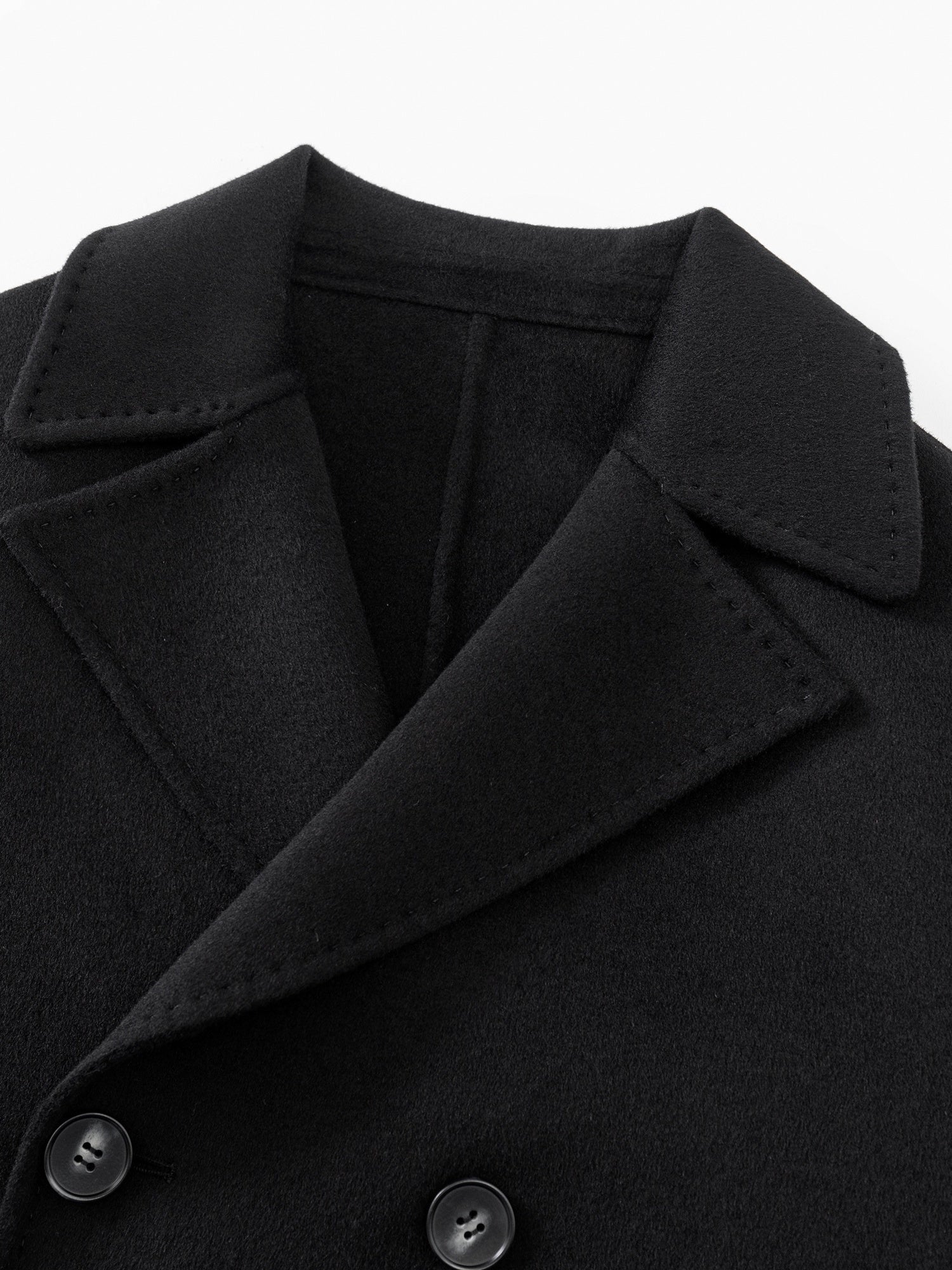 Men's Woolen Trench Coat Double Breasted Overcoat