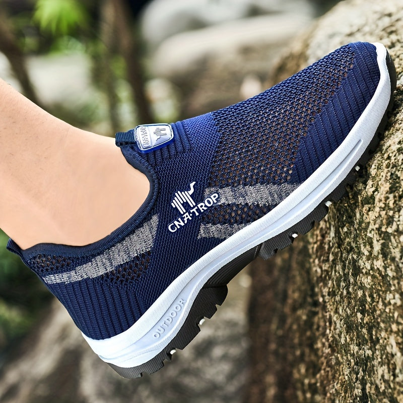 Men's Slip-On Walking Shoes Breathable Mesh Comfortable Sneakers