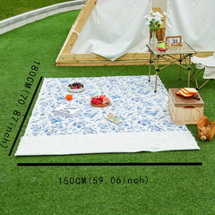 Portable Flower & Bird Printed Mat for Camping & Picnic