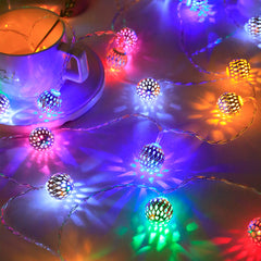 Metal String Lights Moroccan Ball Lamp String Yard Light