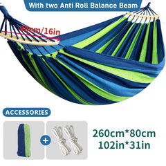 Outdoor Canvas Camping Hammock Upgraded Thickened Hammock 240
