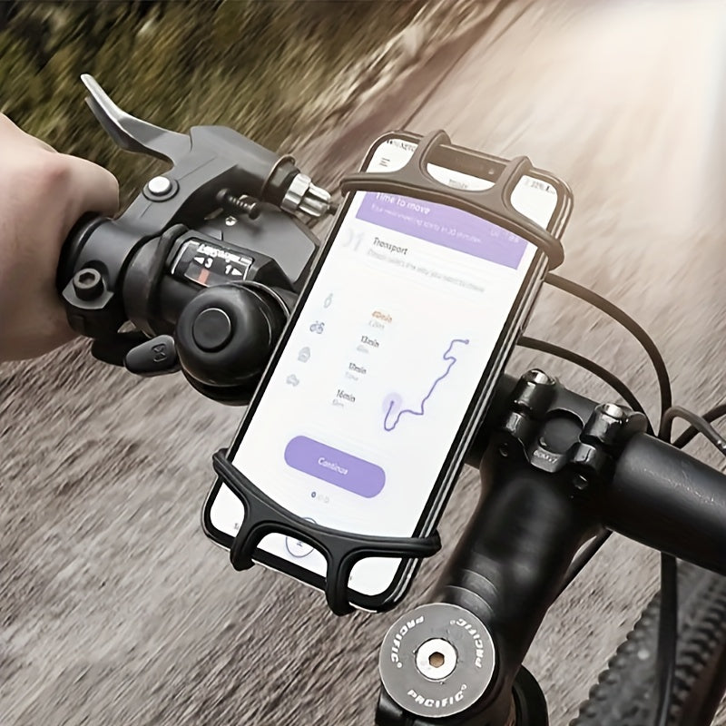 360 Rotation Bike Phone Holder Secure Silicone Grip Fits All Phones