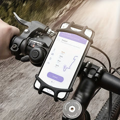 360 Rotation Bike Phone Holder Secure Silicone Grip Fits All Phones