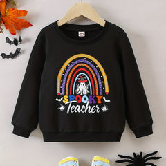 Girls' Halloween Rainbow Ghost Sweatshirt Pullovers