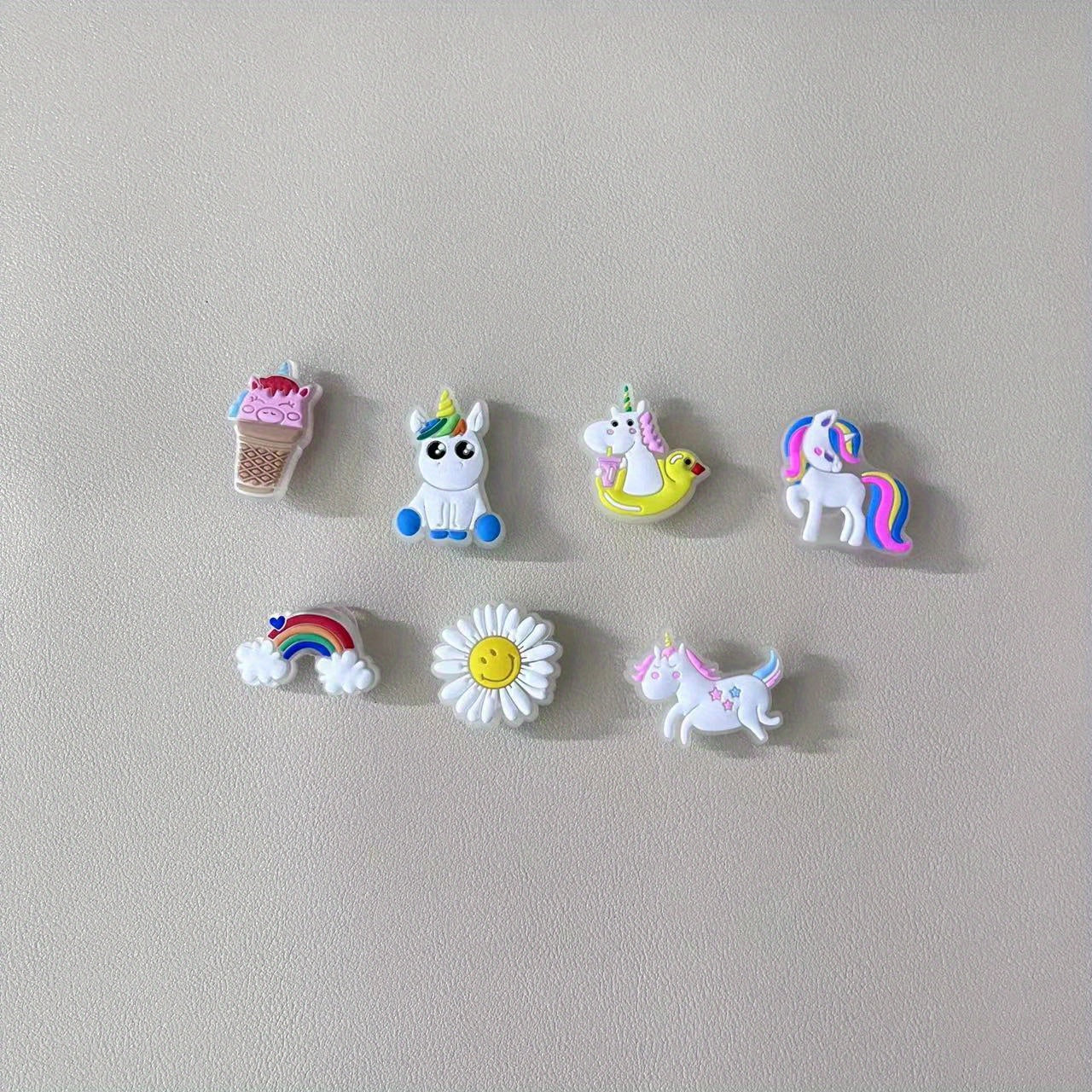 21pcs Luminous Rainbow & Unicorn Shoe Decoration Charms