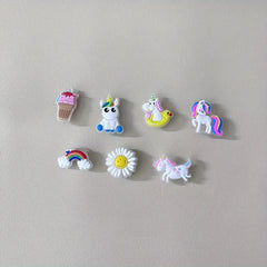 21pcs Luminous Rainbow & Unicorn Shoe Decoration Charms