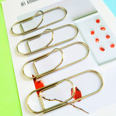 4pcs Metal Pen Clips Bookmark for Notebooks Paper Clip Stationery Tool