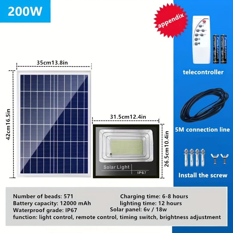 Solar Street Light 200W with 473 Light Beads