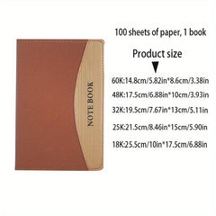 PU Leather Notebook 60K 18K Horizontal Line Business Office Learning