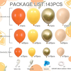 Orange & Yellow Balloon Garland Arch Kit for Baby Shower Birthday Party