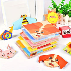 54pcs Animal Origami Paper Cutting Book Puzzle Learning Toy Gift