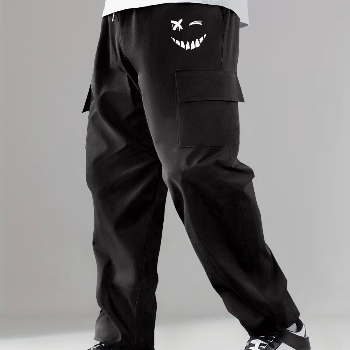 Cargo Pants Men Casual Loose Fit Drawstring Joggers Spring Summer