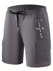 Men's Casual Waist Drawstring Cargo Shorts