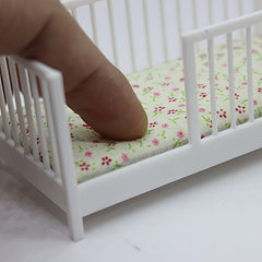 1:20 Scale Crib Model with Fence, Charming Dollhouse Accessory
