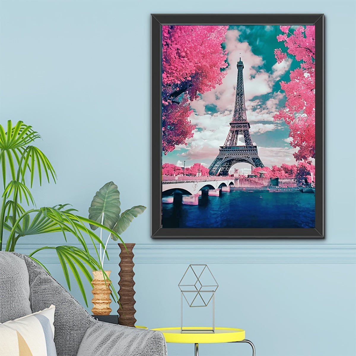 DIY 5D Diamond Painting Kit Iron Tower Home Wall Decor Gift