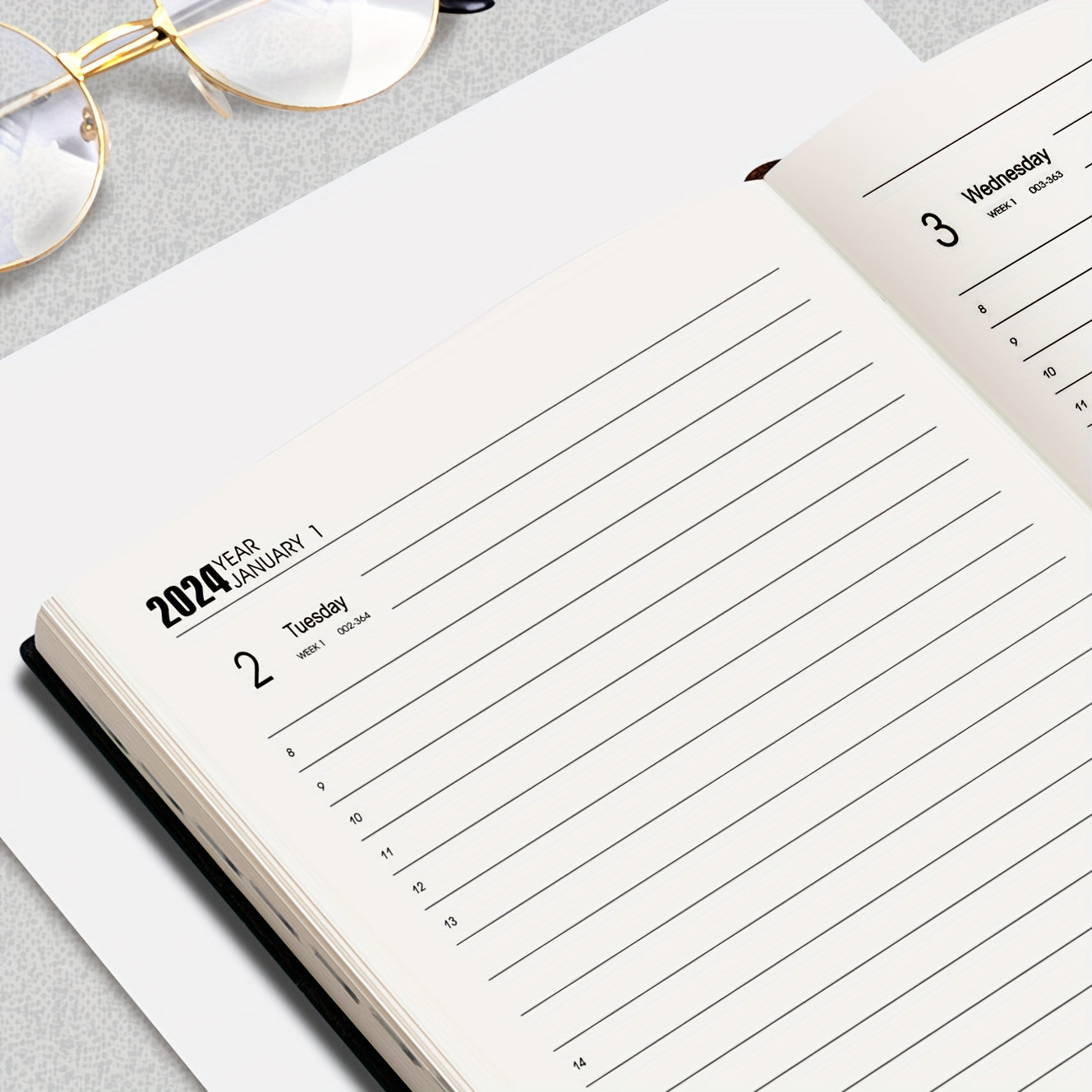 Faux Leather Planner Calendar Organizer Monthly Schedule Weekly Date Book