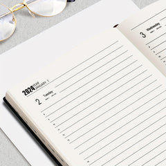 Faux Leather Planner Calendar Organizer Monthly Schedule Weekly Date Book