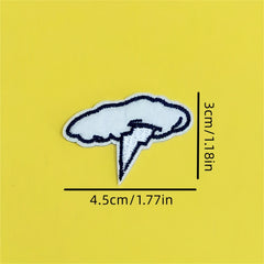 7 Pcs Cartoon Embroidery Patches For Men - Iron/Sew On Backing - Small Size