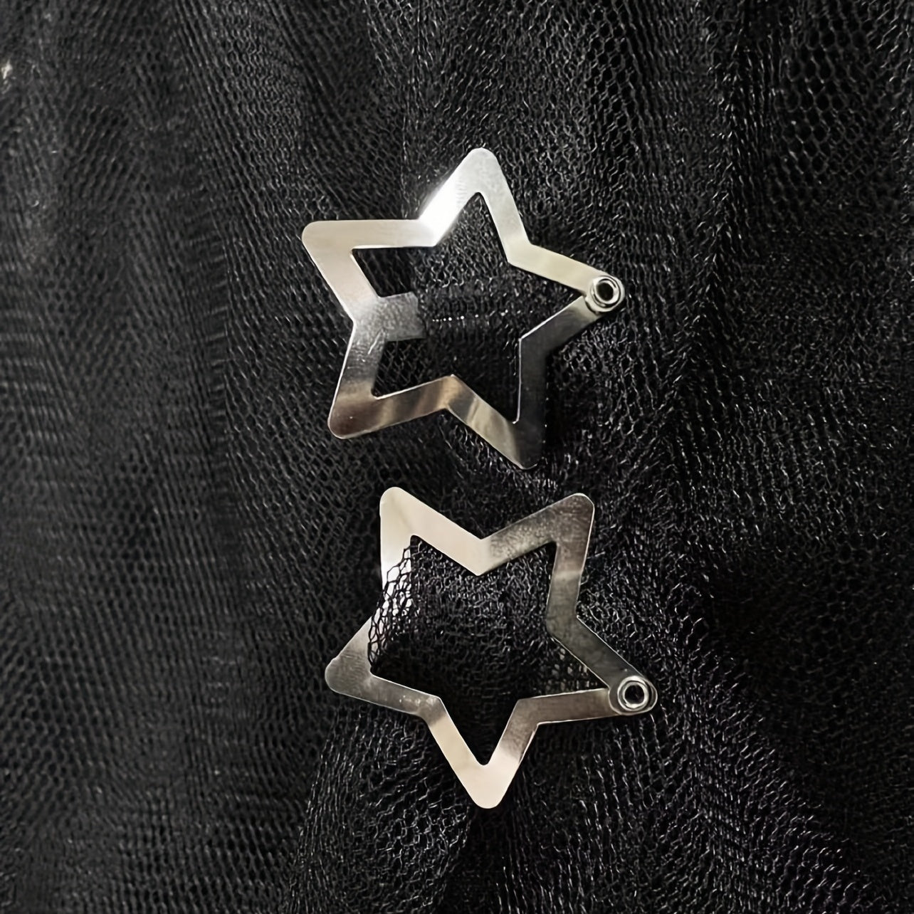 2pcs Star Shape Snap Clip Side Clip Bangs Clip Y2K Hair Accessories