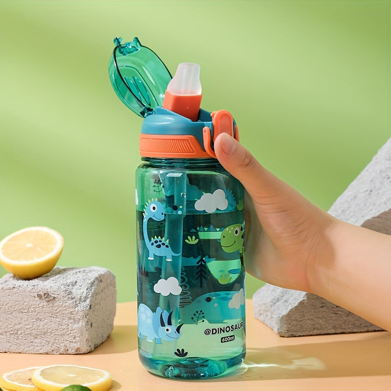 600ml Cartoon Sports Water Bottle Leakproof BPA-Free