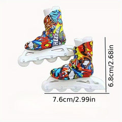 Mini Ice Skates Finger Skates Roller Toys Desktop Fingertip Skateboard